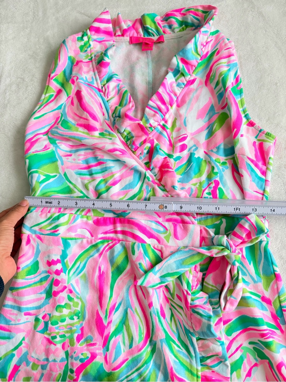 Lilly Pulitzer Romee Multi Croc My World Pattern Wrap Dress - Picture 6 of 10